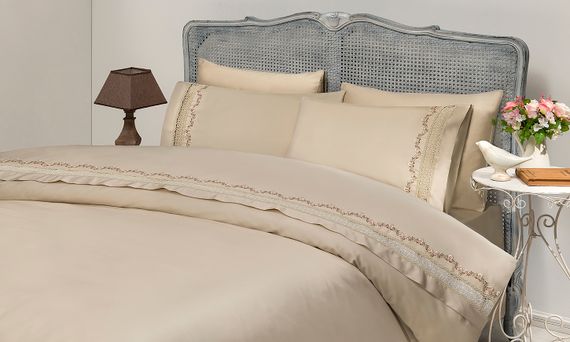 Постельное белье Gelin Home MIMOZA  шампань евро