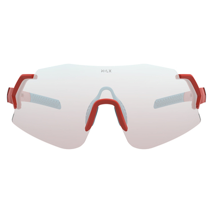 HILX Savage 2.0 / Shiny Red Blue / Photochromic Red Mirror Lens