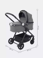 Коляска детская MOWBaby "MOVE" MB402 2в1 Grey (2023)