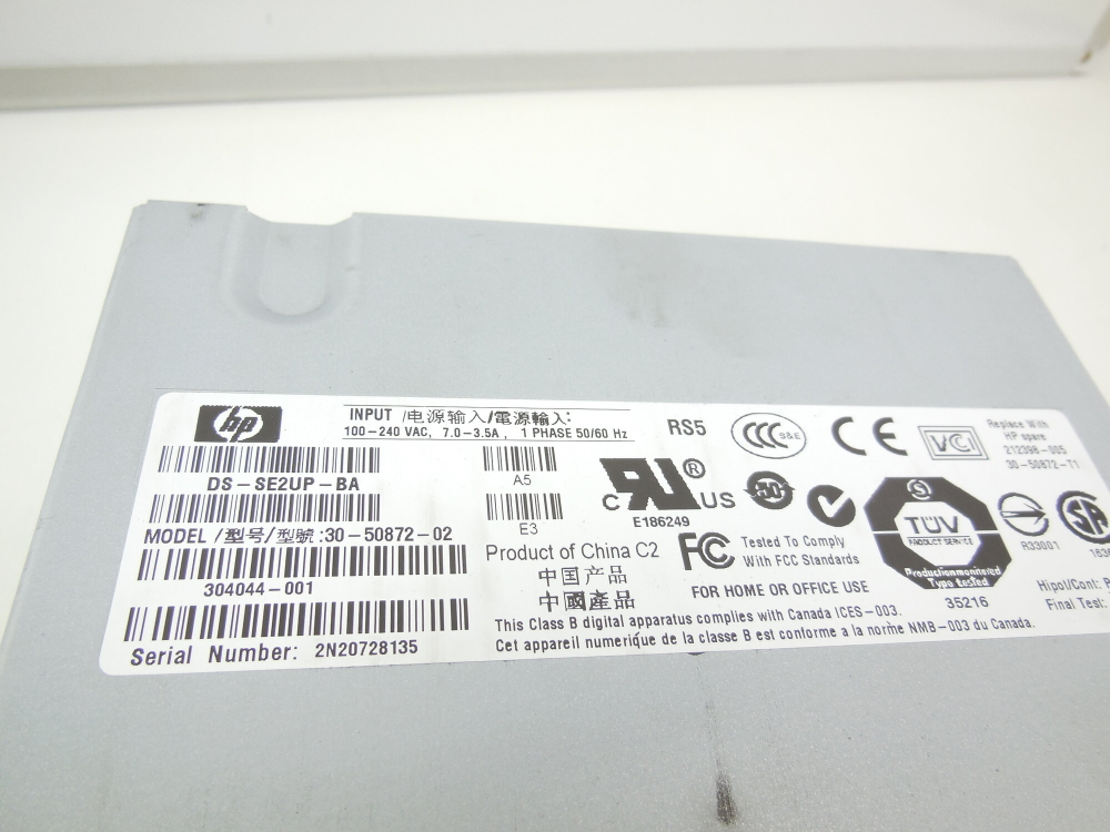 Блок питания для дисковой полки HP DS-SE2UP-BA (30-50872-02) HP Spare: 212398-005, 30-50872-T1, 304044-001 StorageWorks AD542A AD542B AD542C 4354 M521