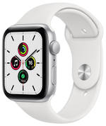 Часы Apple Watch Series SE 44 mm Silver Aluminum Case/White Sport Band