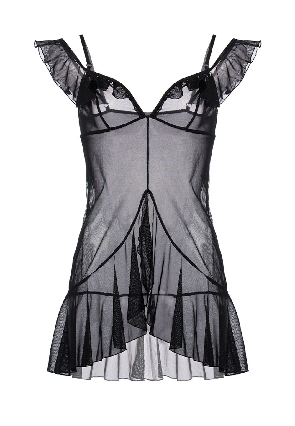 Комбинация Erolanta с бретелями-крылышками черная 50-52