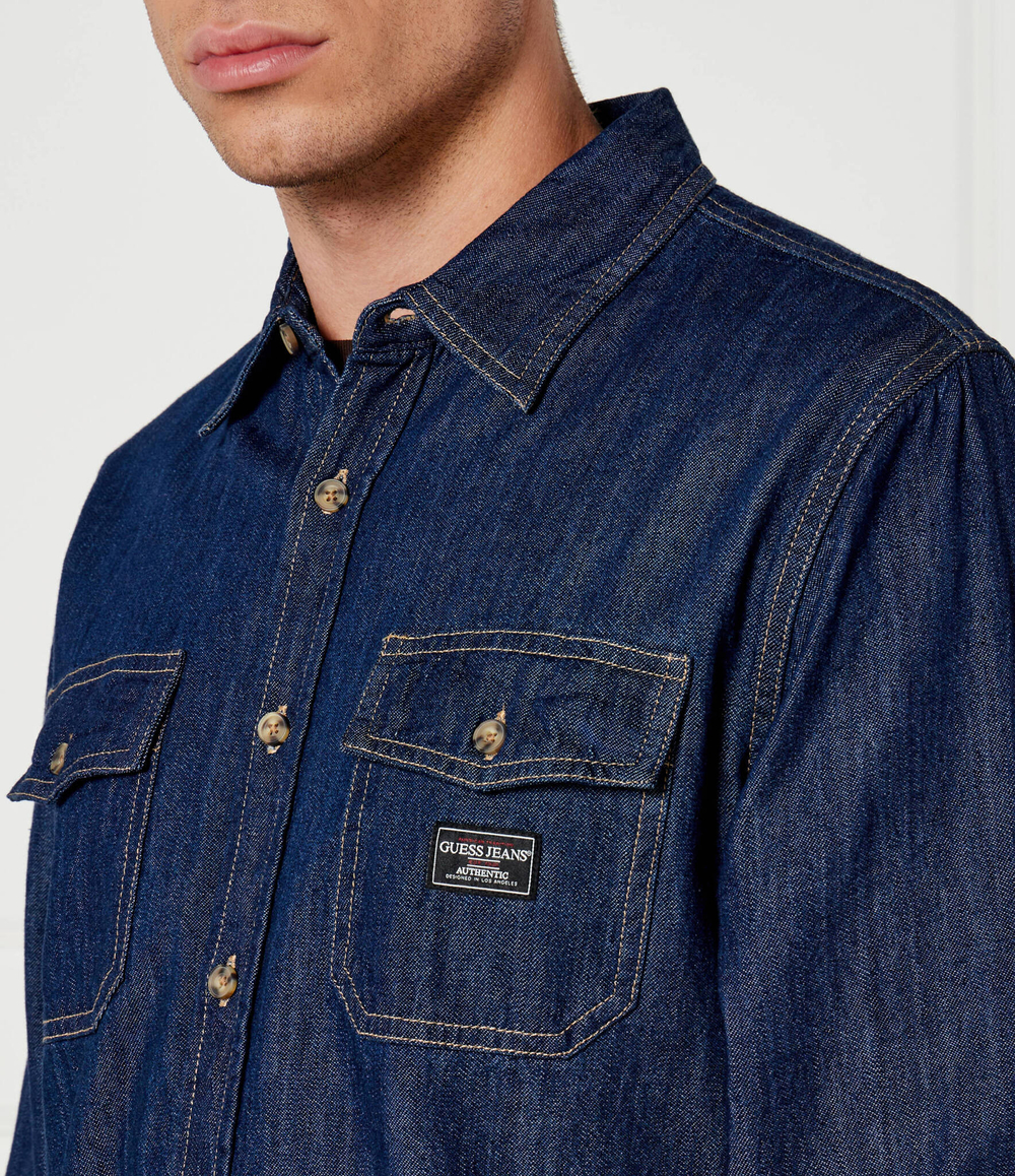 Джинсовая рубашка Guess Jeans - голубой(M4BH56 D5EI4)