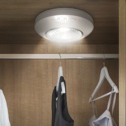 Светодиодный фонарь подсветка ЭРА Пушлайт SB-504 Аврора самоклеящийся 3шт серебристый COB | Подсветка, пушлайты