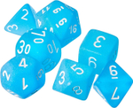 Chessex 7-dice set Frost Carribean Blue / White