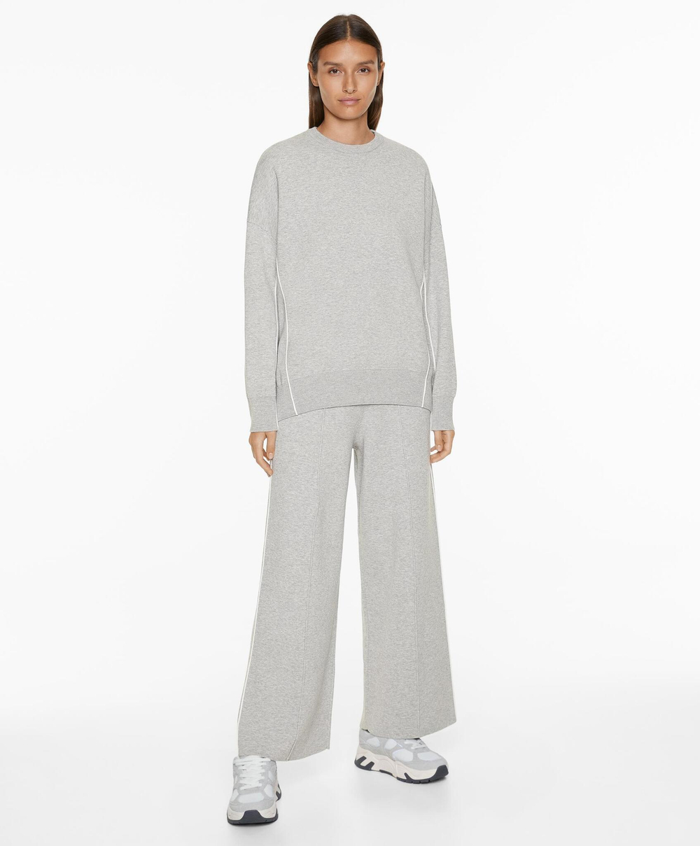 Oysho Трикотажный свитер, серый меланж