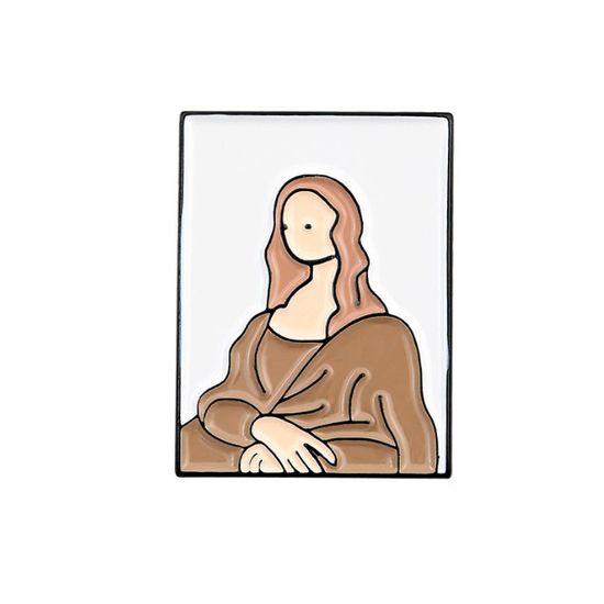 Значок металлический на одежду/Пин. Мона Лиза