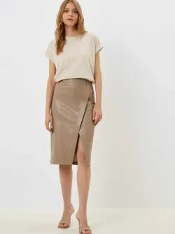 Юбка кожаная