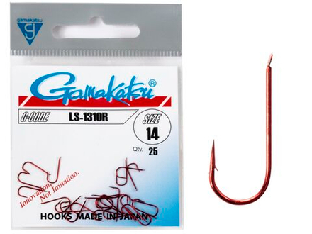 Крючки Gamakatsu LS-1310R HOOKS RED разм. 14 25шт.