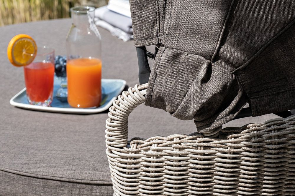 Стильяно, шезлонг графит, искусственный ротанг