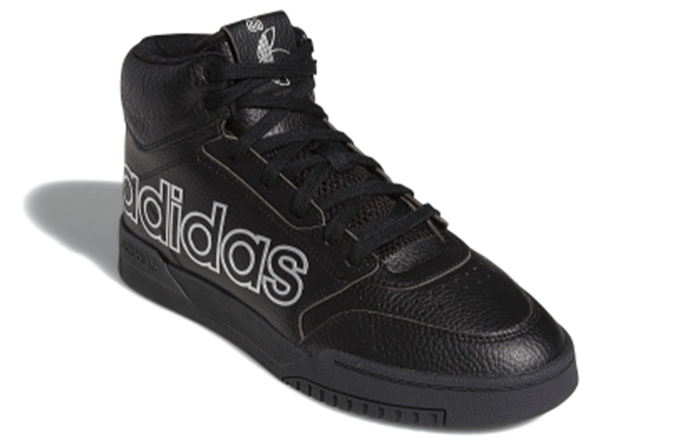 Adidas originals Drop Step XL synthetic leather wrapped non-slip wear-resistant balanced high-top sneakers for men and women the same pure black