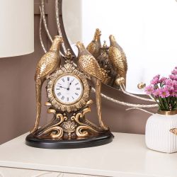 Часы настольные Павлины Бронза