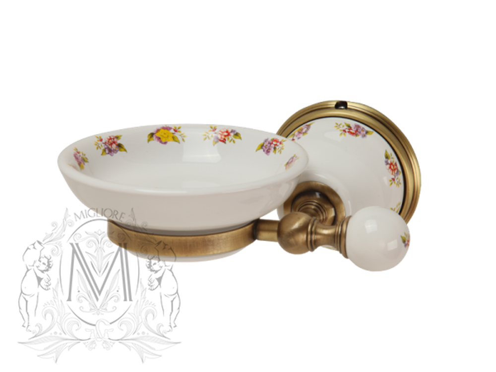 Мыльница настенная Migliore Provance ML.PRO-60.501 керамика с декором
