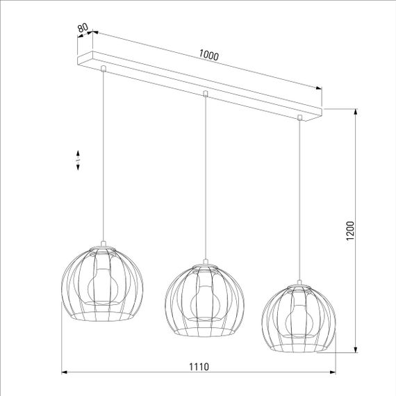 Подвесной светильник TK Lighting 4483 Universo Black