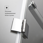 Дверь распашная Roca Metropolis 1400x1950, прозрачное стекло, профиль xром MP3414012M