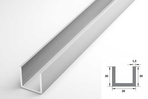 Швеллер Лука 20*20*20*1,5 Шв 09.2000.500 без окраса