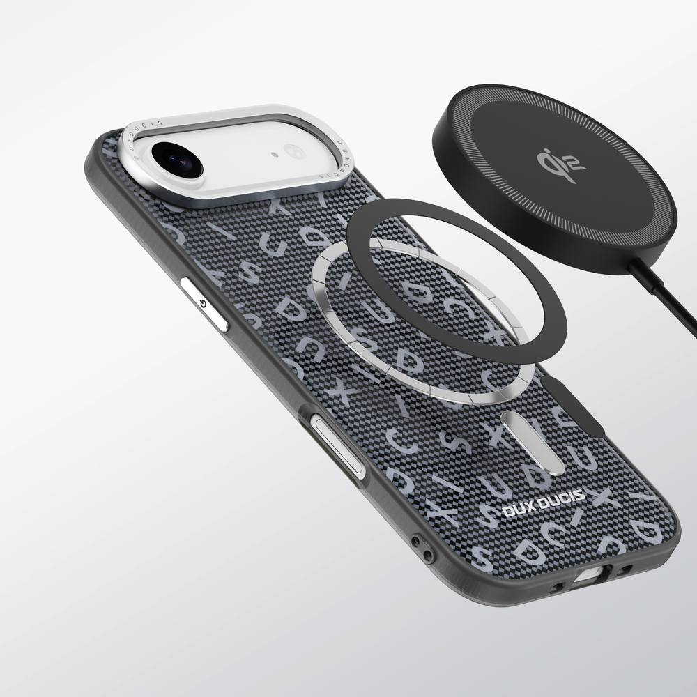 Чехол с MagSafe черного цвета для iPhone Air, серия Moro Series Magnetic от Dux Ducis