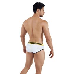 Мужские брифы белые сетчатые Clever BRASILEA PIPING BRIEF 034901
