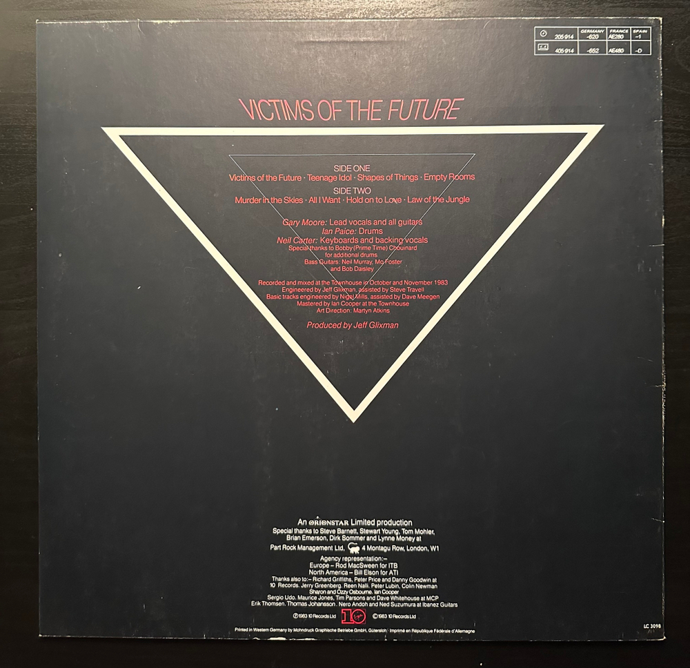 Gary Moore - Victims Of The Future (Германия 1984г.)