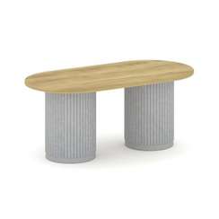 Felto Стол переговорный овальный PR.C.SPRG-006.D Дуб Винченцо/Металл Серый/Зимний Лес 1800*900*750