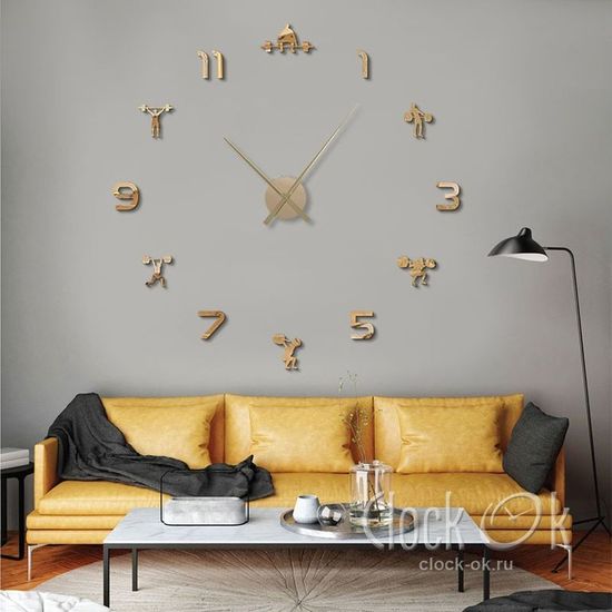 Настенные 3D часы Gym