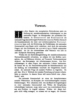 Die Nationalitätenfrage Und Die Sozialdemokratie | O. Bauer