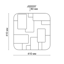 2085/DLN PALE SN 103 Светильник пластик/белый LED 48Вт 3000/4000/6000K 410х410 IP43 CCT NORES