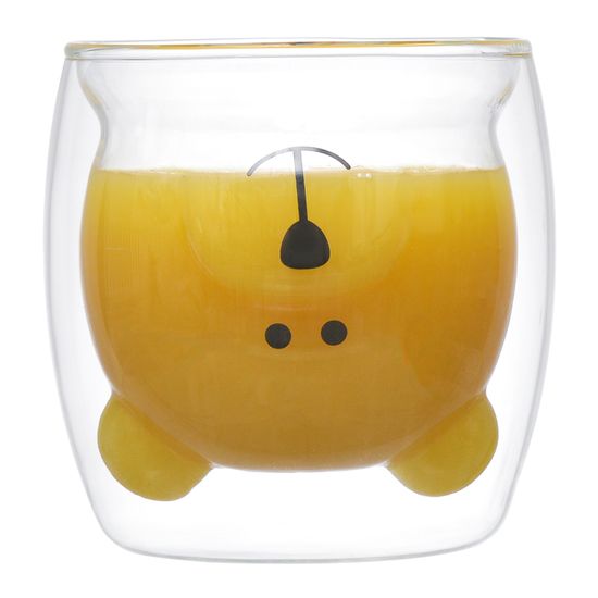 Чашка стеклянная с рисунком bear, 250 мл