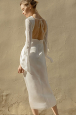 Платье из шелка "Офелия" в белом цвете