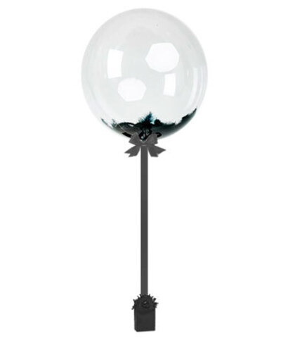 Баблс с перьями на ленте с грузиком - черный