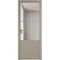 Алюминиевая дверь 20AG никель матовый стекло прозрачное