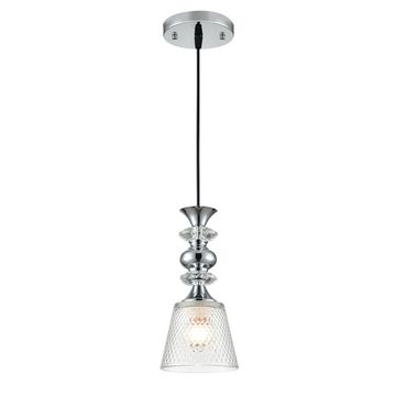 Подвесной светильник 1*E27 8049/1A хром/прозрачный Suspentioni Manola Lumion