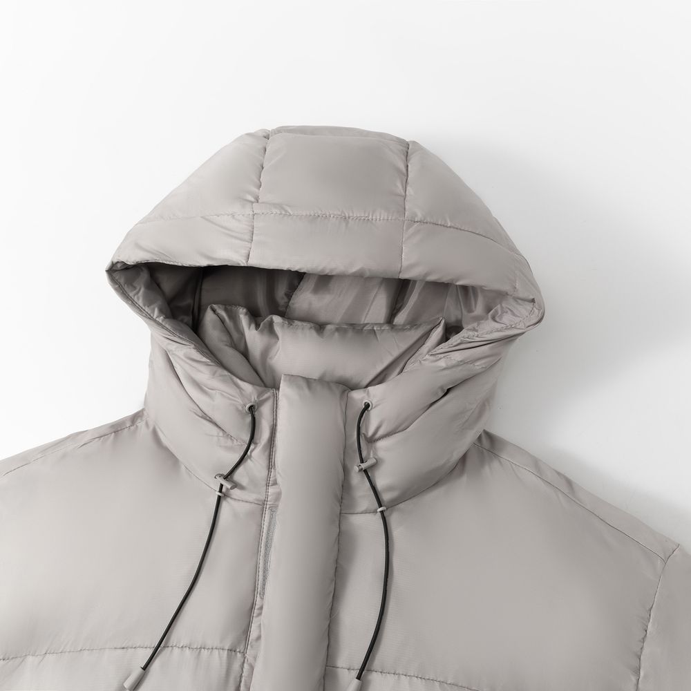 Пуховик Ymkashix Star светло-серый