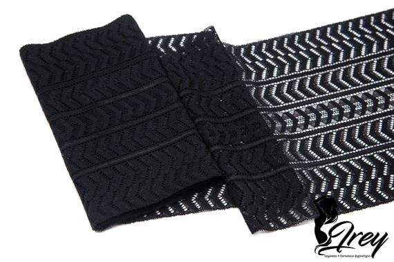 274 ОПТ Кружево эластичное 19 см, Италия, черный 170