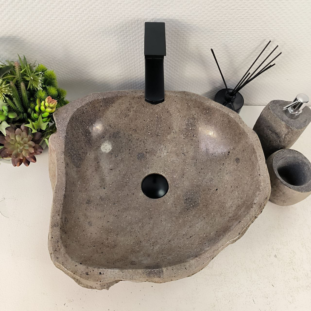 Раковина из речного камня RS-65592 48*44*15 0856