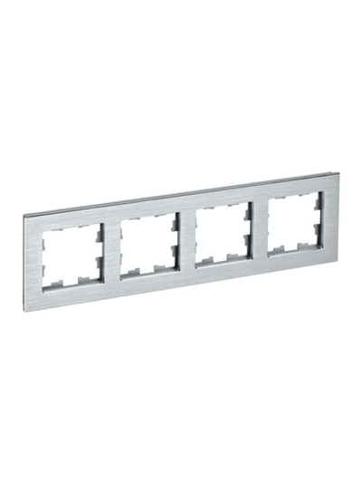 Рамка 4-м BRITE РУ-4-1-БрА металл алюм. IEK BR-M42-M-K47
