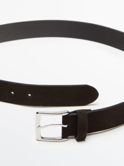 Massimo Dutti Замшевый кожаный ремень, коричневый