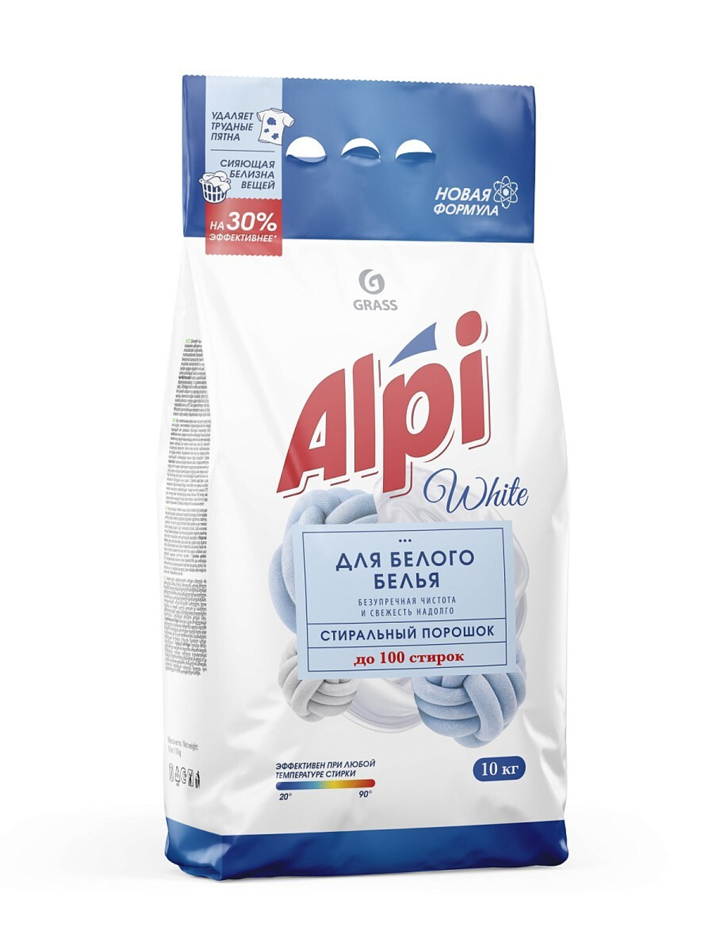 GraSS Стиральный порошок для белого белья Alpi White 10кг