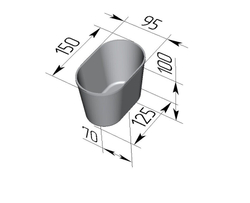 Форма для выпечки хлеба Л-11 овальная 150х95х100 см