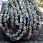 Лабрадор (лабрадорит), бусины свободная форма, галтовка, р-р 6-10мммм