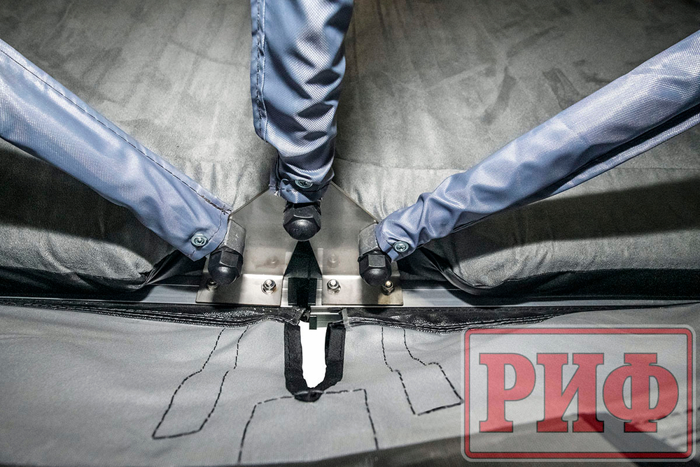 Палатка на крышу автомобиля РИФ Soft RT01-120, тент серый, 400 г, 120х240х115