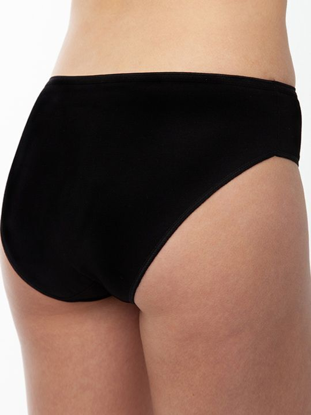 Однотонные трусики-слипы из хлопка и модала (Размер: XXL) (Цвет: черный)