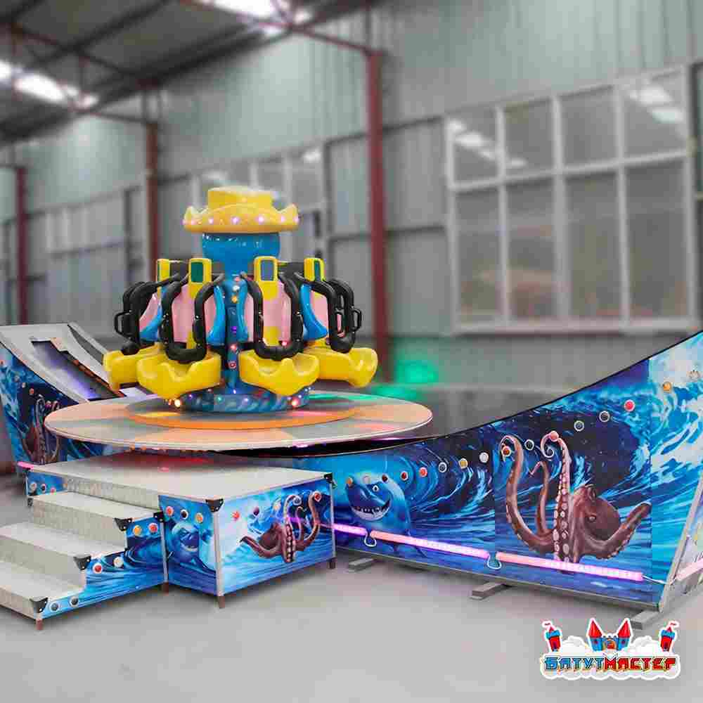 Летающая машина с подсветкой «Галактика», 8 мест, 9×3×3,5 м