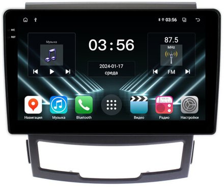Магнитола для SsangYong Actyon 2 2011-2013 - FarCar DX159M монитор 9.5" IPS на Android 13, 4+64Гб, CarPlay