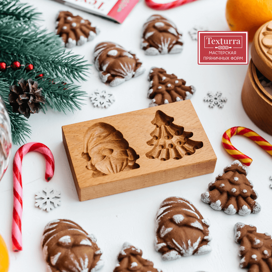 Пряничная форма Гном и ёлка