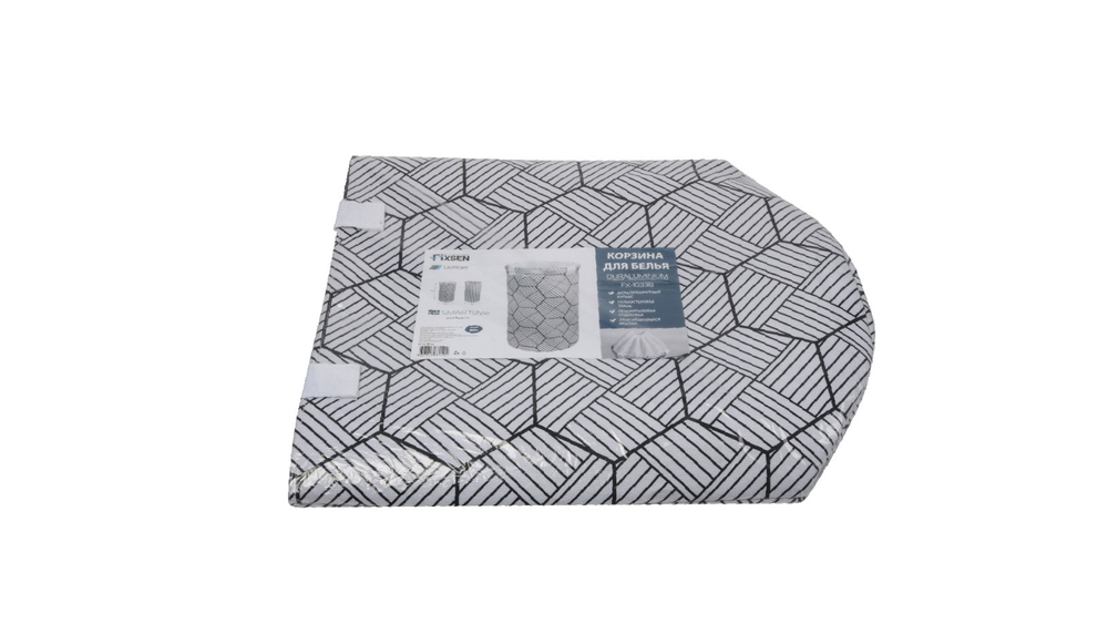 Корзина для белья на завязках белая FX-1033B