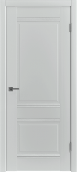 Межкомнатная дверь VFD (ВФД) EC2 ДГ Emalex Steel (светло-серая матовая , без текстуры)