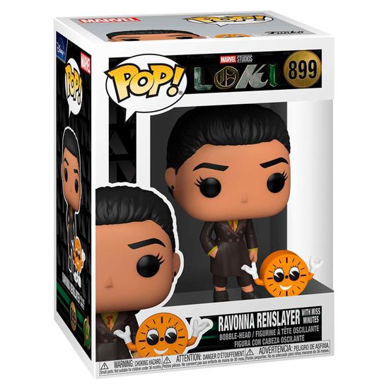 Фигурка Funko POP! Bobble Marvel Loki Ravonna Renslayer with Miss Minutes (899) 55745 / Фигурка Фанко ПОП! по мотивам сериала "Локи", Равонна Рейнслейер. Товар уцененный