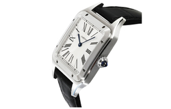CARTIER SANTOS DE Quartz Movement Men"s Watches Watch 43.5mm Silver Dial Stainless Steel Case
