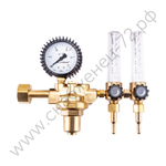 Регулятор FoxWeld WR420-F2 (аргоновый/углекислотный, 1 манометр, 2 расходомера, вентиль, пр-во FoxWeld/КНР)